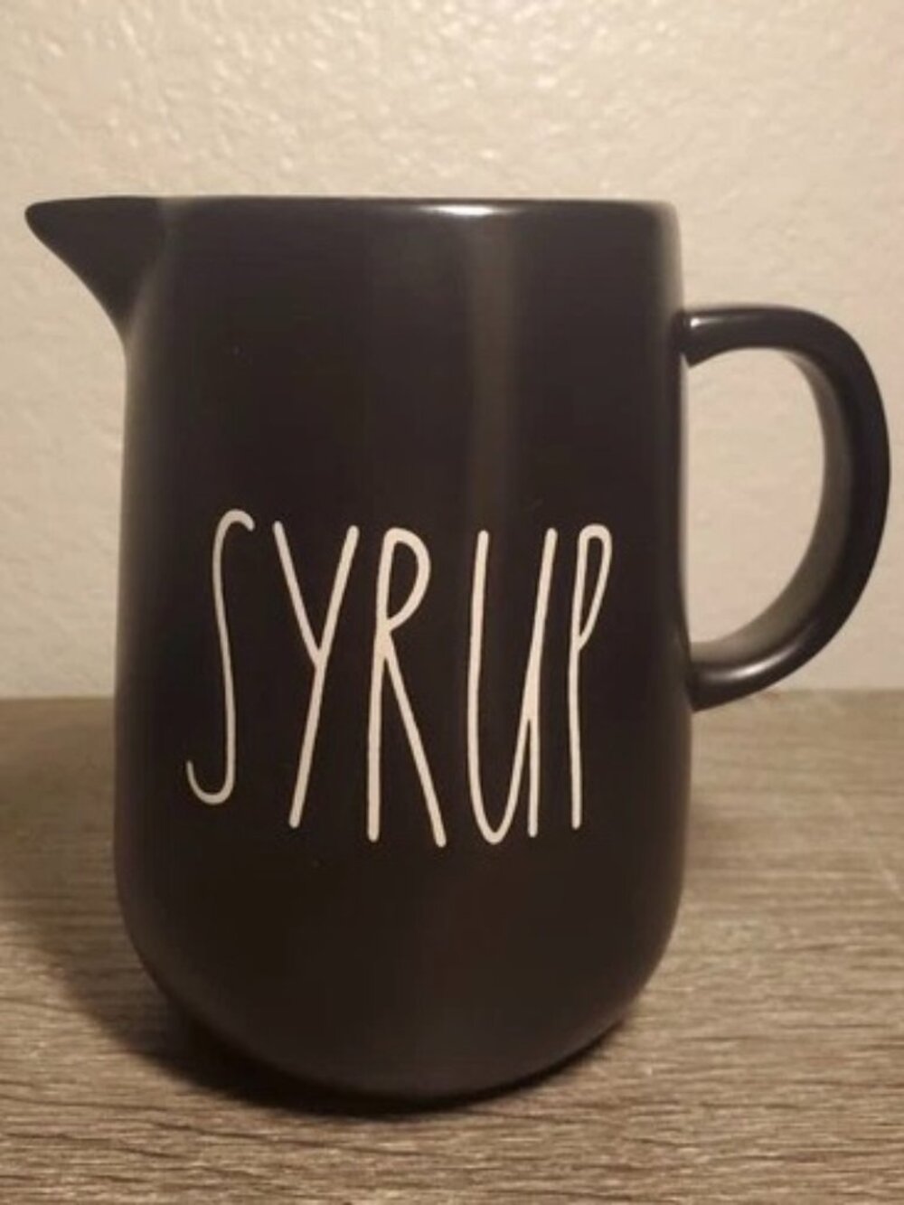Rae Dunn Artisan Collection by Magenta Black Syrup Pitcher 5"